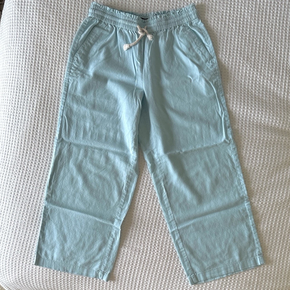 J Crew Blue Linen Pants Size Small